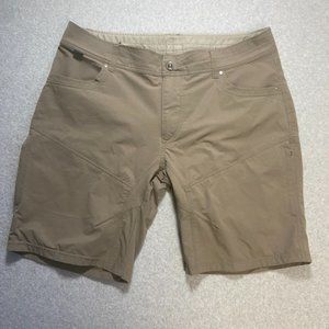 Kuhl Shorts Mens 38 Brown Cargo Hiking Outdoor Polyester 10 Inseam Travel